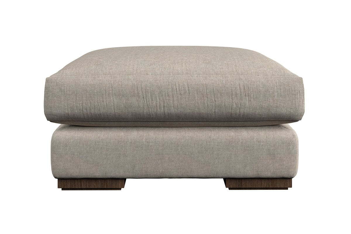 Guddu Medium Footstool - Brera Linen Granite - Image 5
