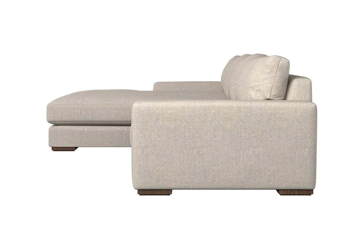 Guddu Medium Left Hand Chaise Sofa - Brera Linen Espresso - Image 4