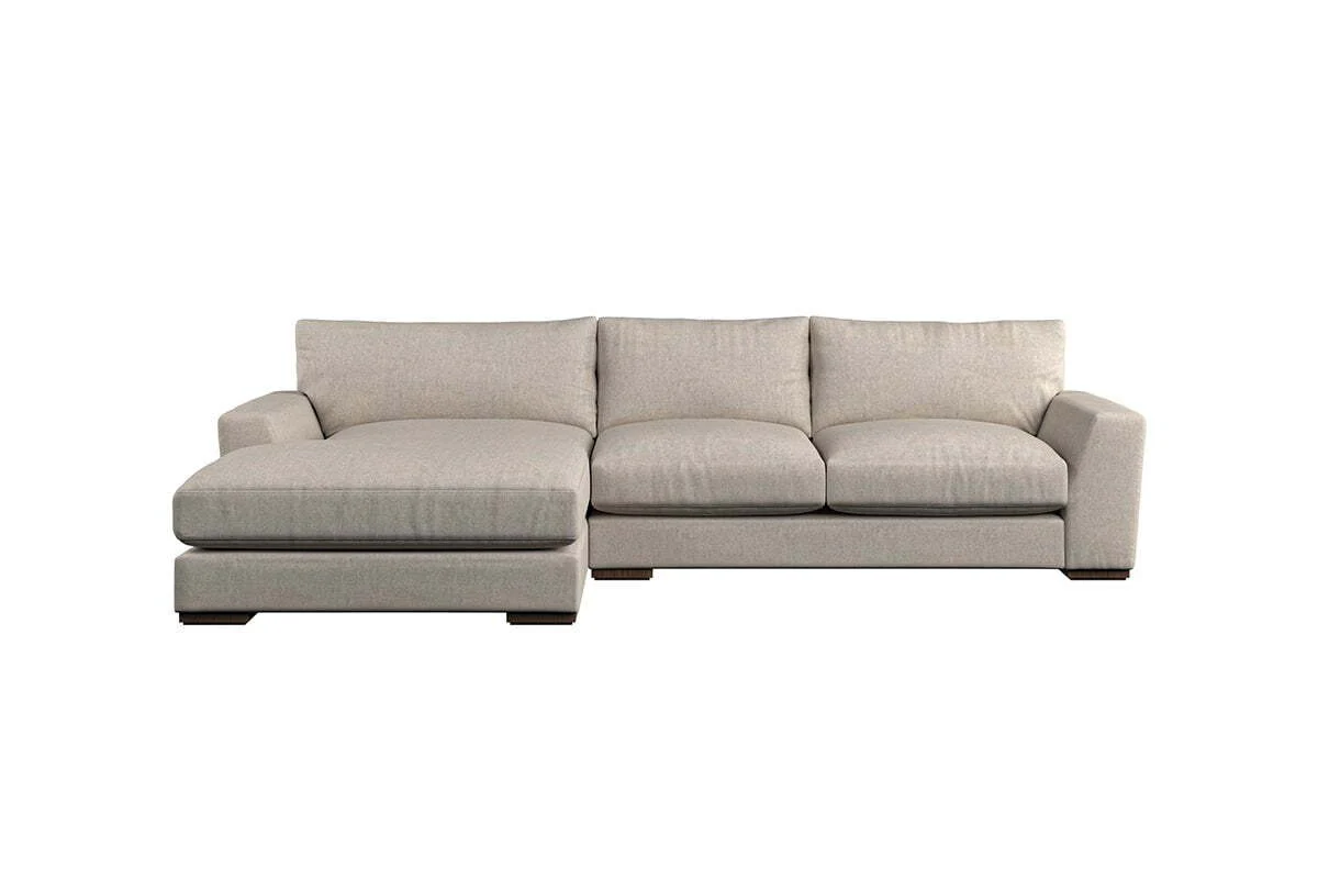 Guddu Medium Left Hand Chaise Sofa - Brera Linen Smoke - Image 3