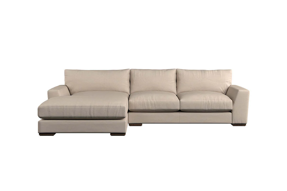Guddu Medium Left Hand Chaise Sofa - Recycled Cotton Navy - Image 3