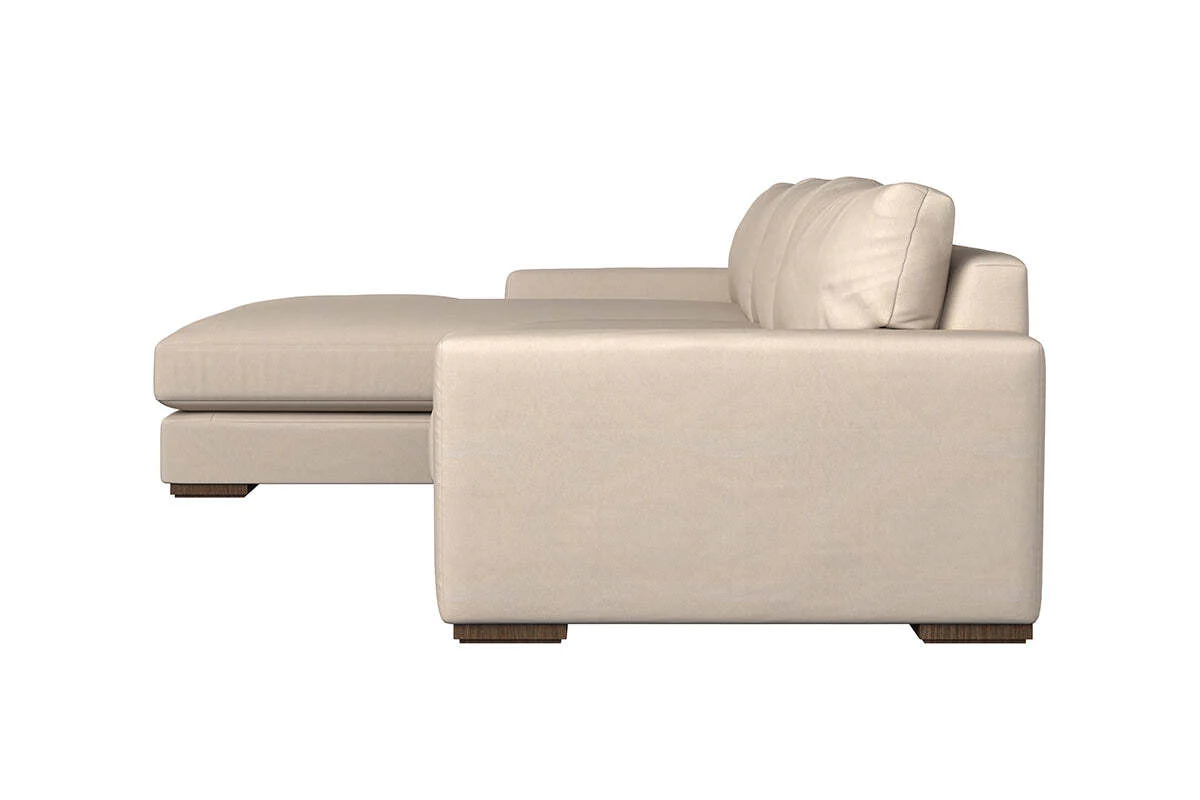 Guddu Medium Left Hand Chaise Sofa - Recycled Cotton Seaspray - Image 4