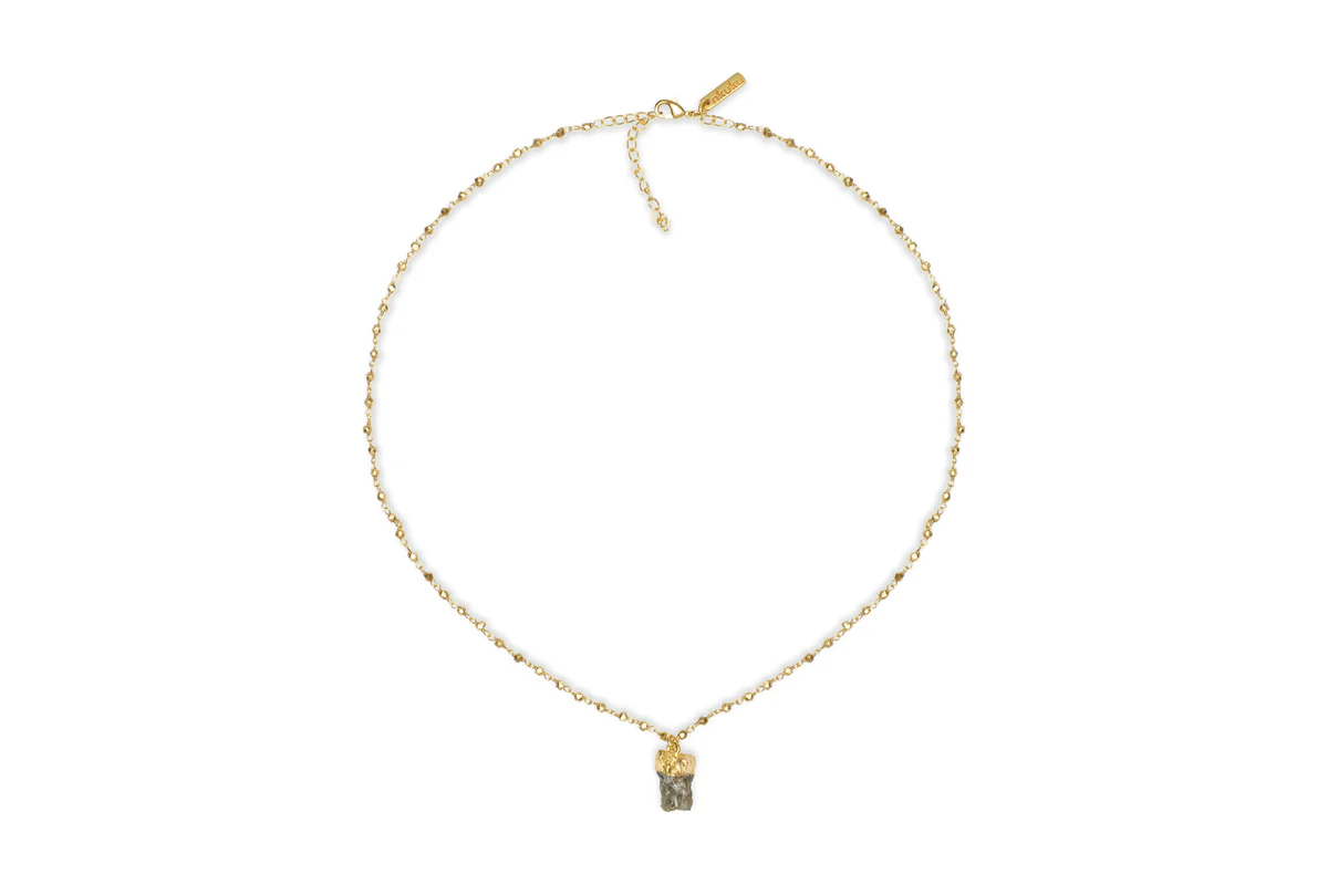 Hadari Labradorite Necklace - Gold - Image 6
