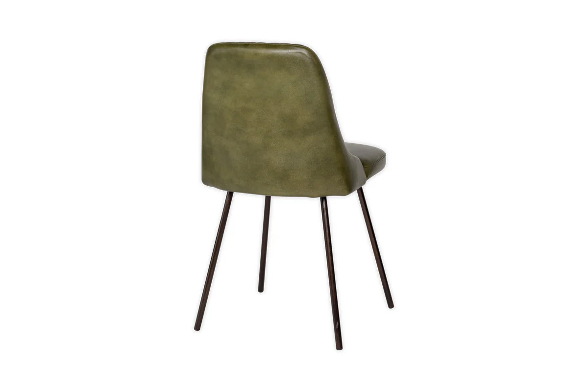 Harsha Leather Dining Chair - Rich Green - Image 9