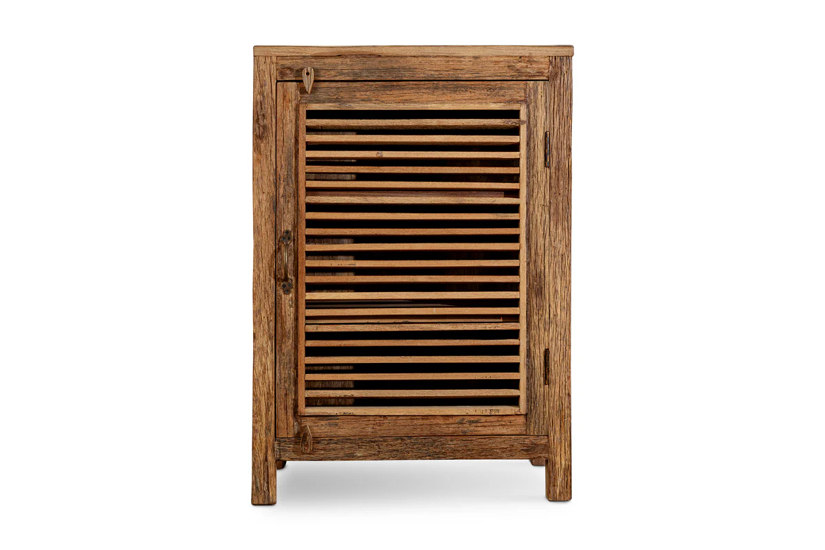 Ibo Reclaimed Wood Slatted Low Cabinet - Natural - Image 10