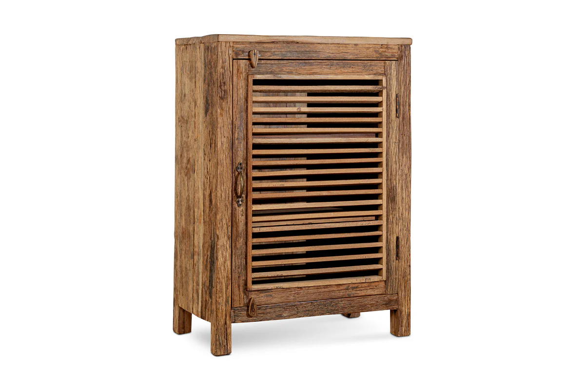 Ibo Reclaimed Wood Slatted Low Cabinet - Natural - Image 11