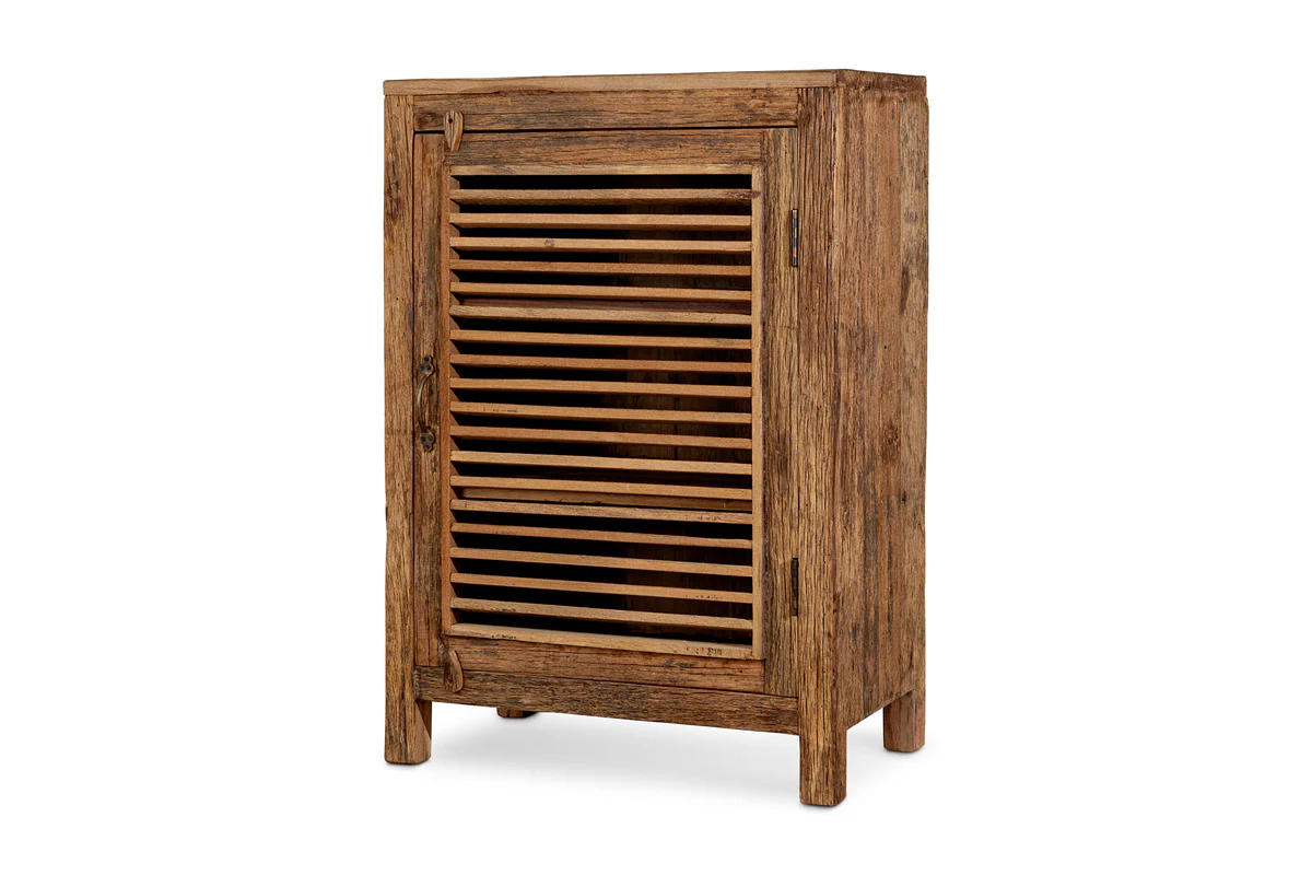Ibo Reclaimed Wood Slatted Low Cabinet - Natural - Image 14