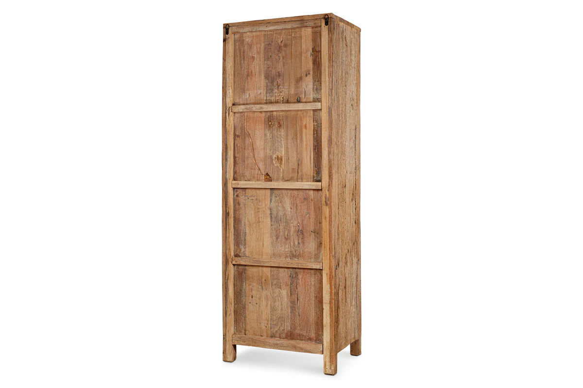 Ibo Reclaimed Wood Slatted Tall Cabinet - Natural - Image 14