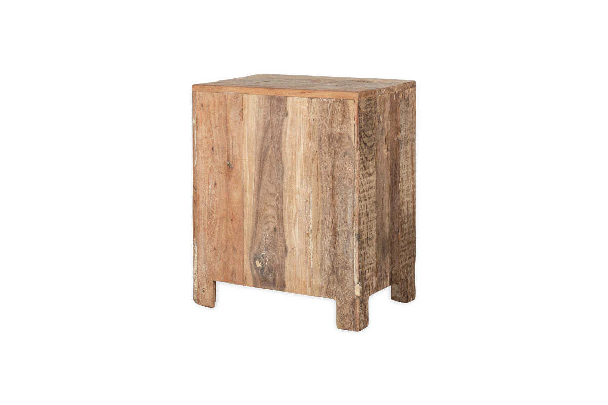 Ibo Reclaimed Wooden Slatted Cabinet – Natural - Small - Image 9