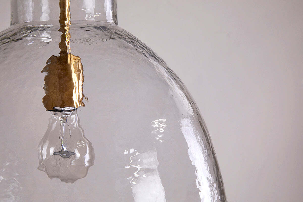 Inayah Recycled Glass Pendant - Clear - Image 5