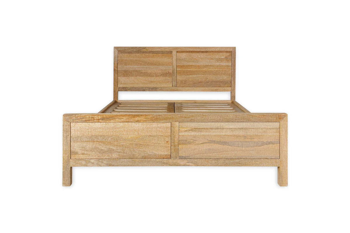 Indali Mango Wood Bed - Natural - Image 9