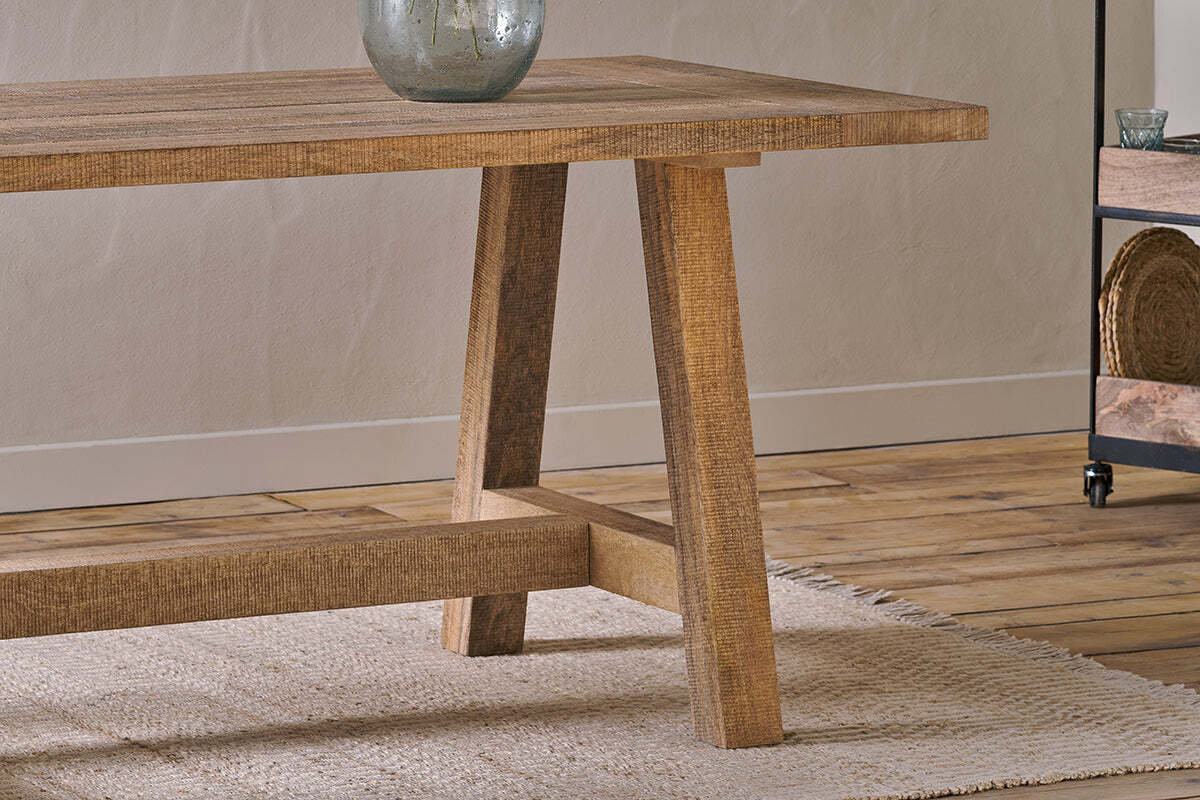 Indali Mango Wood Dining Table - Natural - Image 5