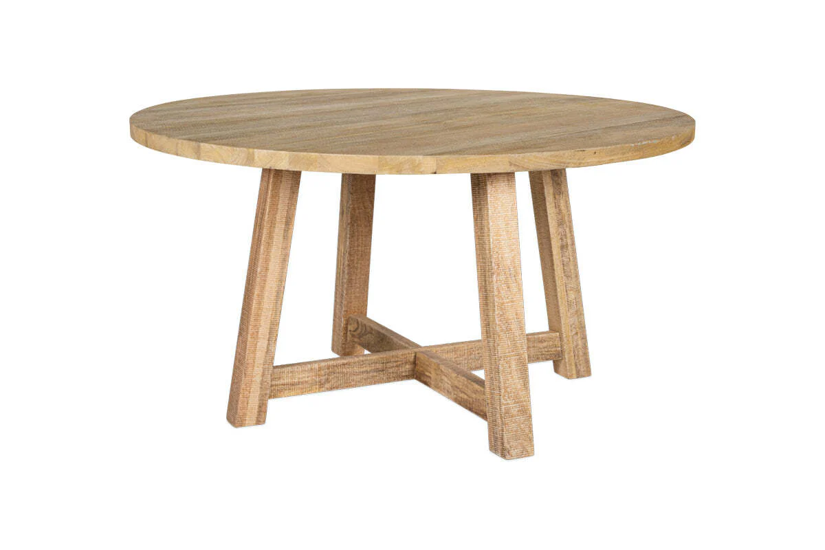 Indali Mango Wood Round Dining Table - Natural - Image 12