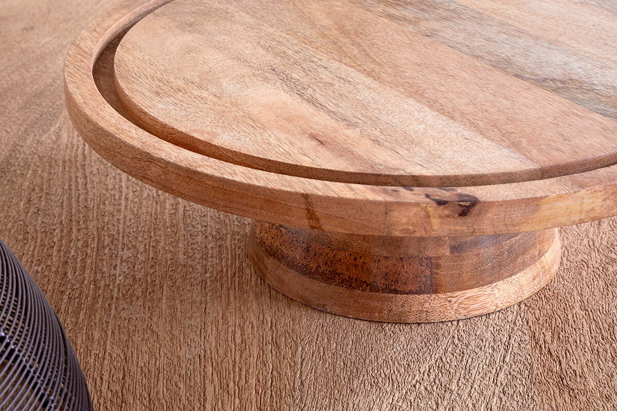 Inkollu Wire & Mango Wood Cake Stand - Aged Brass - Image 4