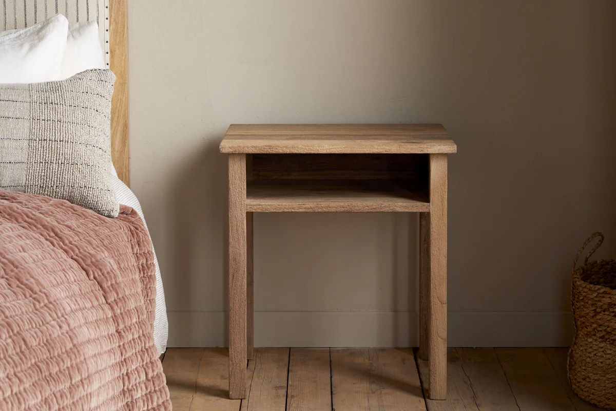 Iya Reclaimed Wood Bedside Table - Natural - Image 3