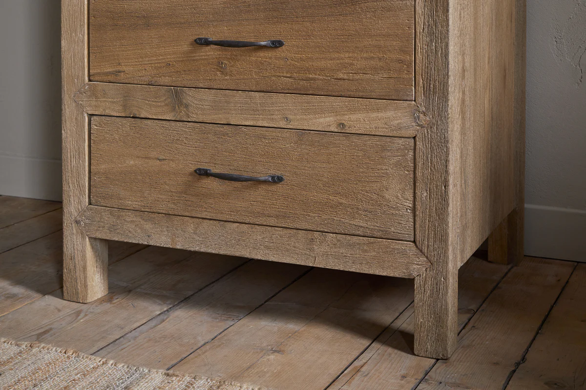 Iya Reclaimed Wood Tall Boy Chest of Drawers - Natural - Image 7