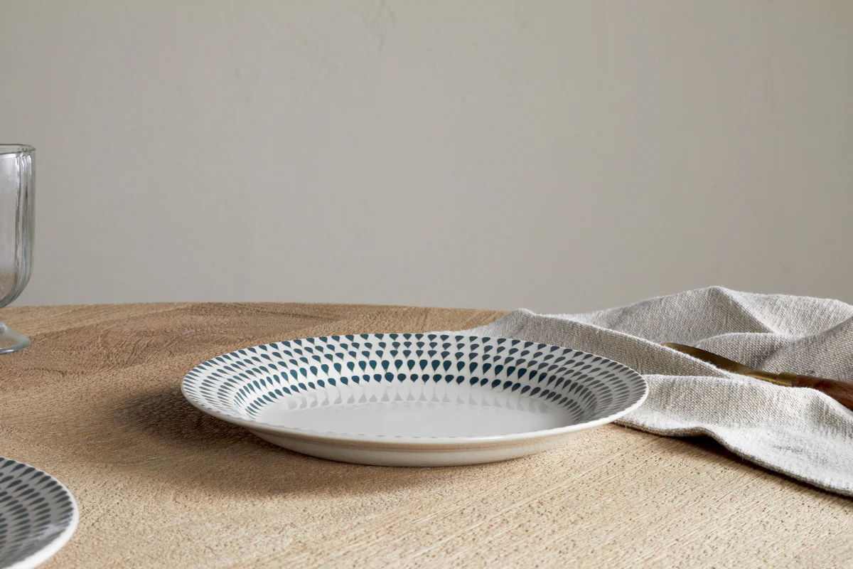 Juniper Drop Dinnerware Set - Cream & Juniper (Set of 12) - Image 6