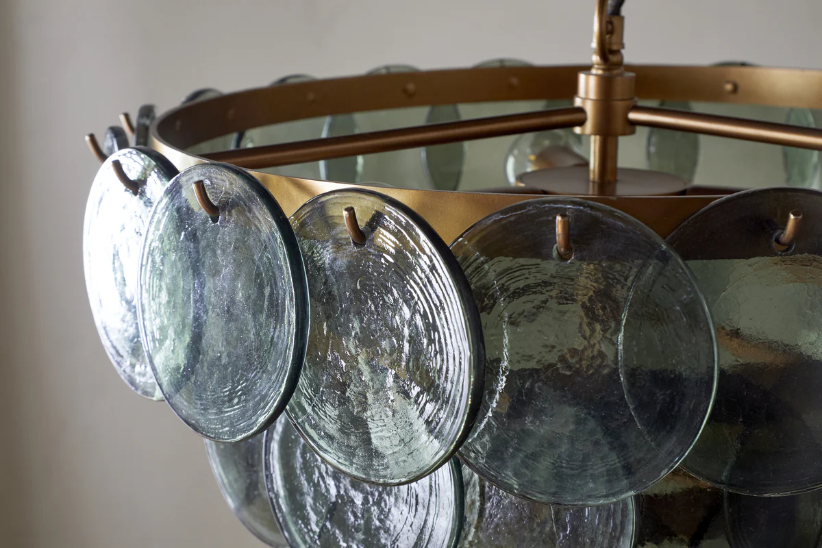 Kagitha Recycled Glass Chandelier - Green - Image 9