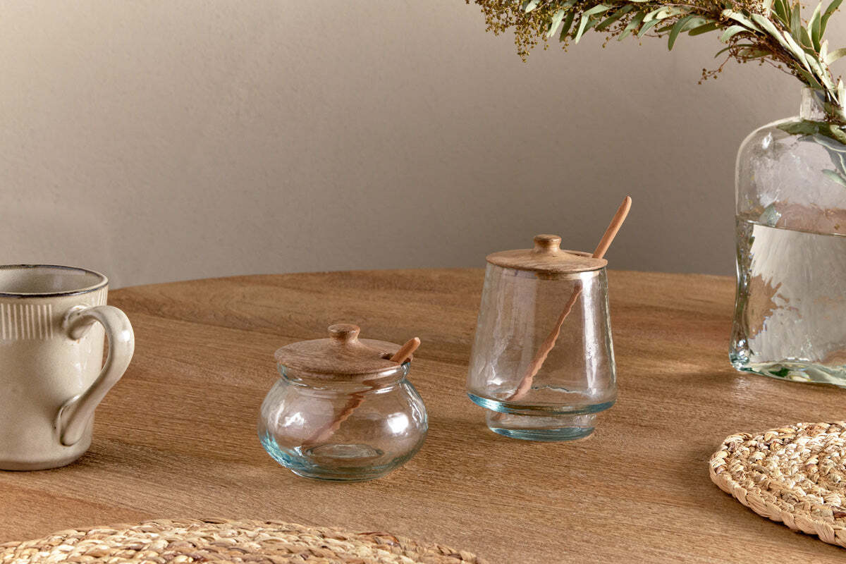 Kali Tall Storage Jar - Natural & Clear - Image 5