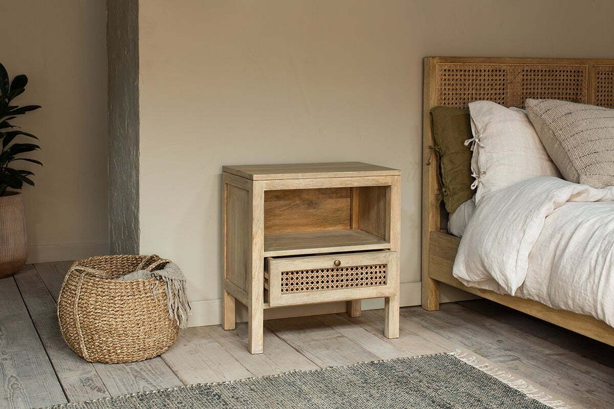 Kanz Mango Wood Bedside Table - Image 3