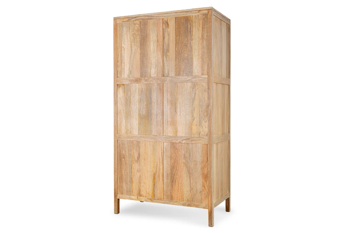 Kanz Mango Wood Wardobe - Natural - Image 11