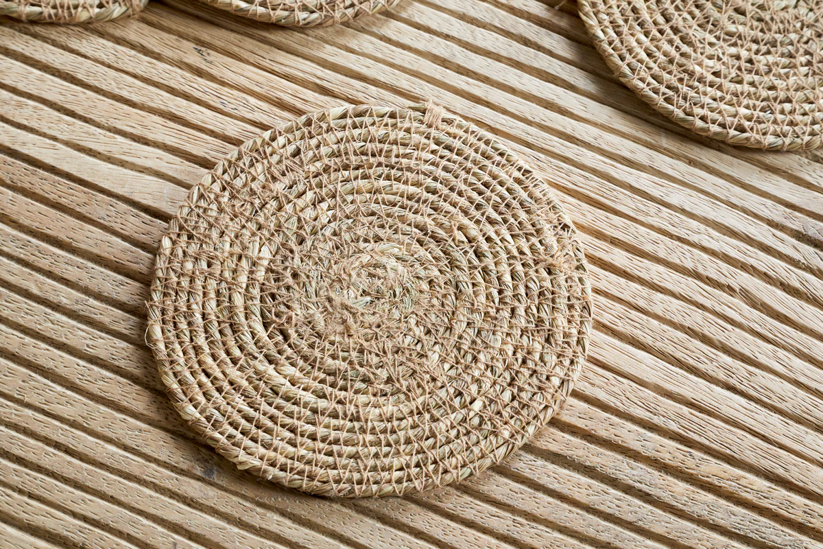 Keso Woven Coasters - Brown (Set of 4) - Image 4