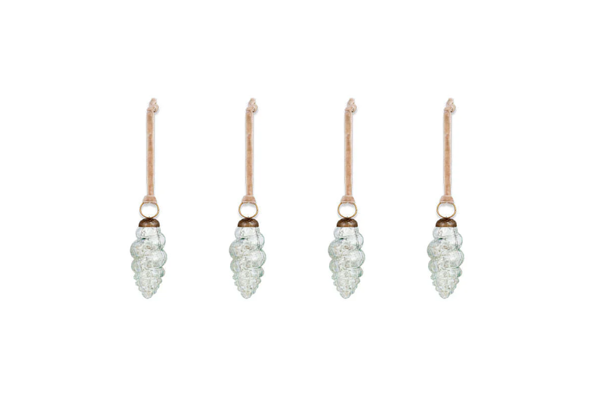 Khol Shell Baubles - Clear Antique - (Set of 4) - Image 4