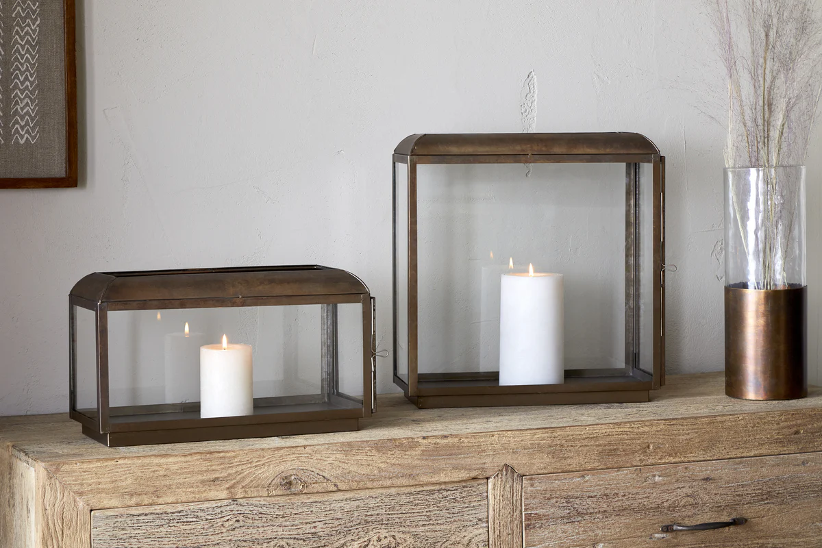 Kiwanda Tall Lantern - Antique Brass - Image 2