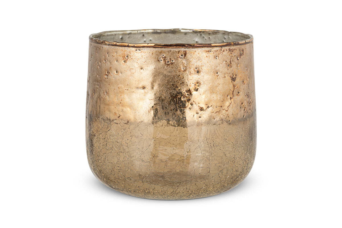 Konara Glass Tealight Holder - Copper Smoke - Image 6