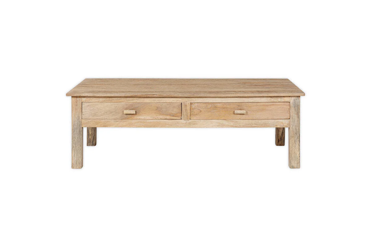 Laali Grooved Mango Wood  Coffee Table - Natural - Image 6