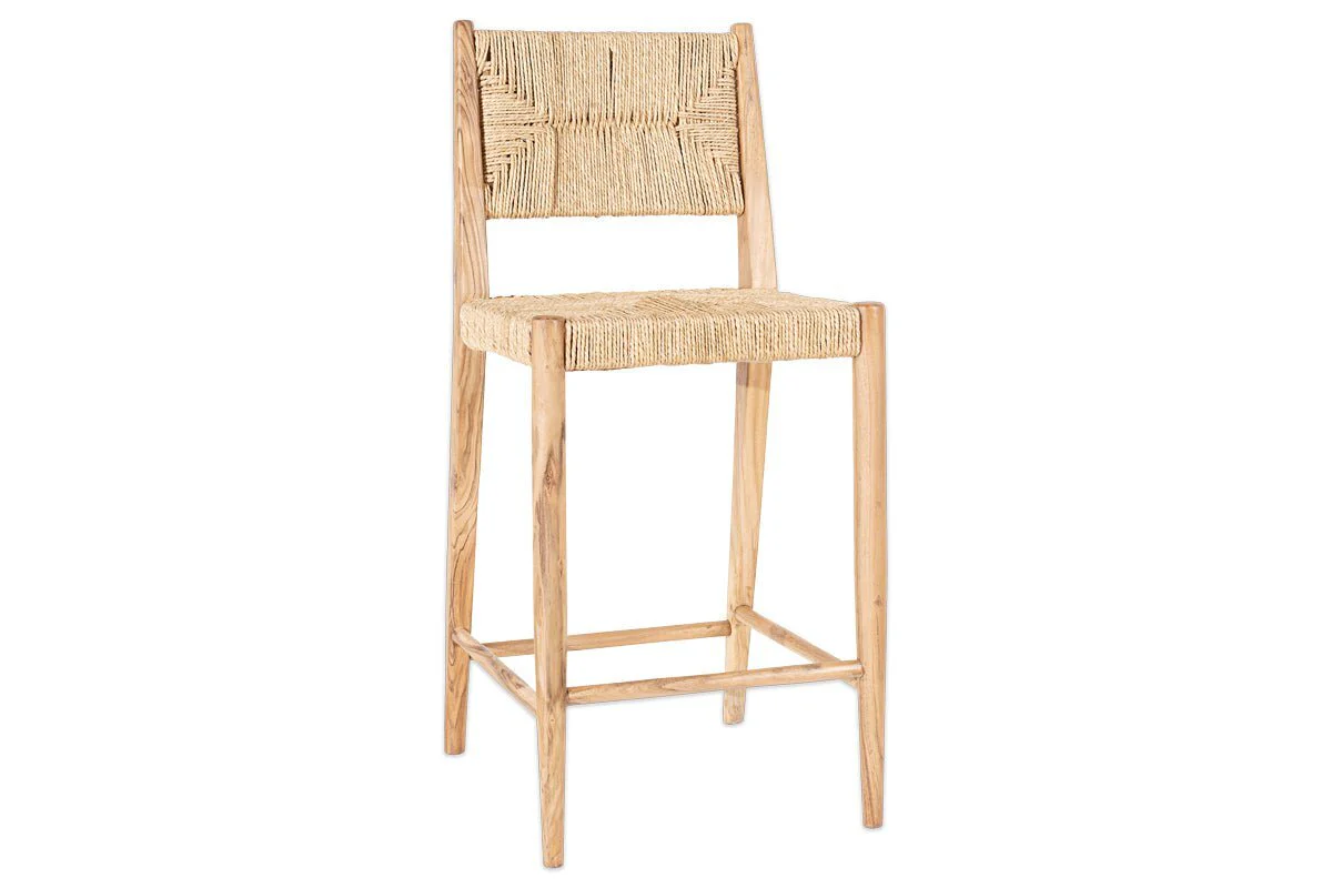 Lohanda Acacia & Munja Grass Counter Chair - Natural - Image 9