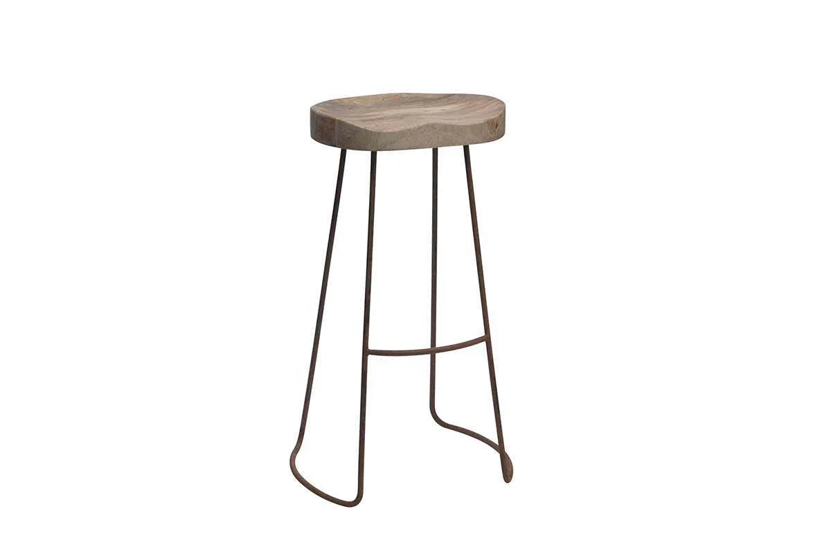 Loko Mango Wood Stool - Tall - Image 8