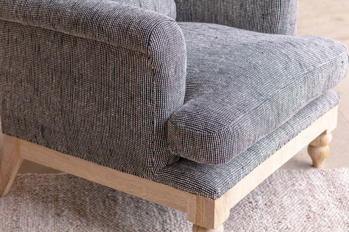 Maganda Cotton Armchair - Charcoal - Image 4