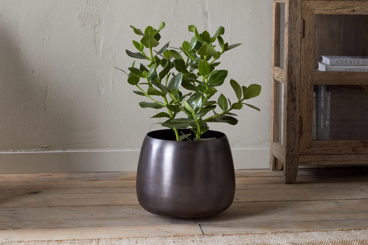 Maliki Plant Pot - Aged Bronze - Image 5