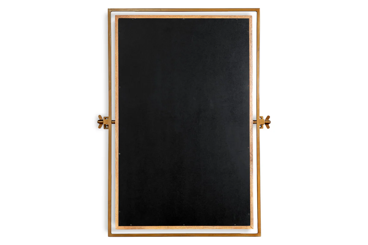 Mar Swivel Wall Mirror - Antique Brass & Natural - Image 7