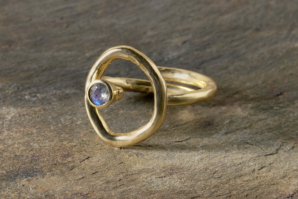 Mari Labradorite Ring - Gold - Image 2