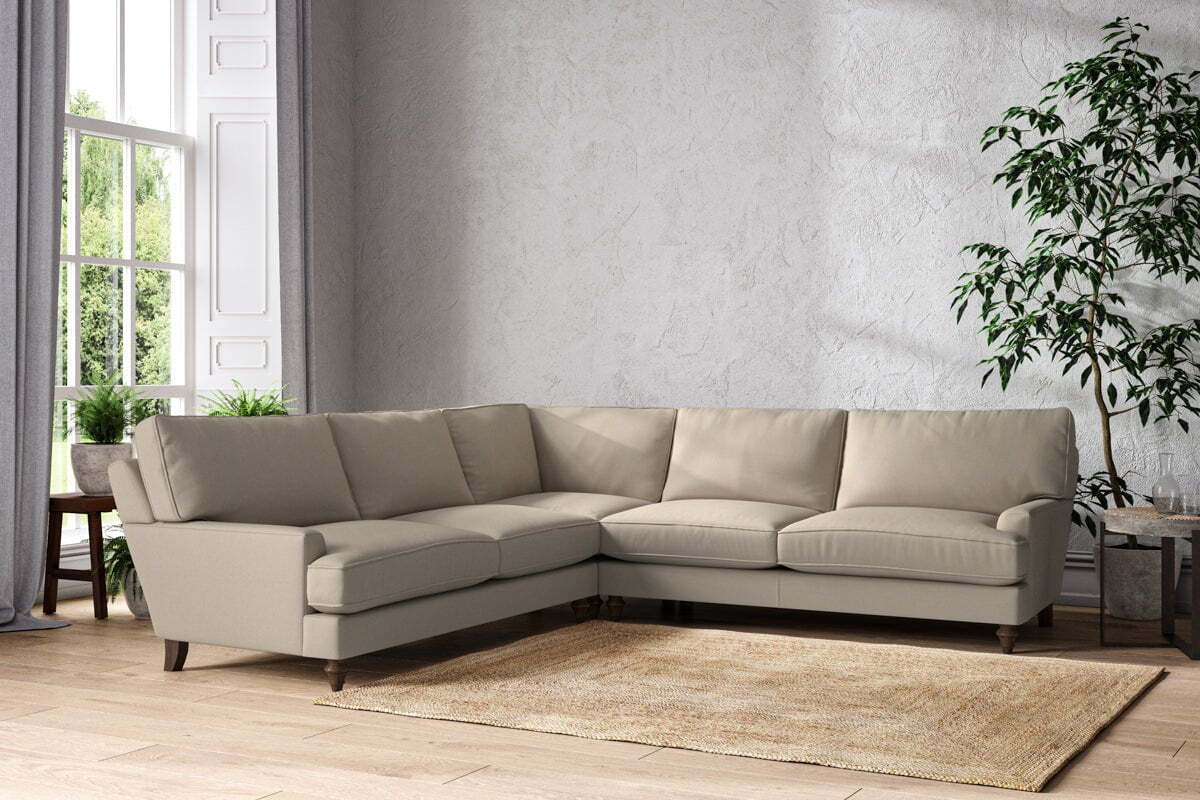Marri Grand Corner Sofa - Recycled Cotton Stone - Image 2
