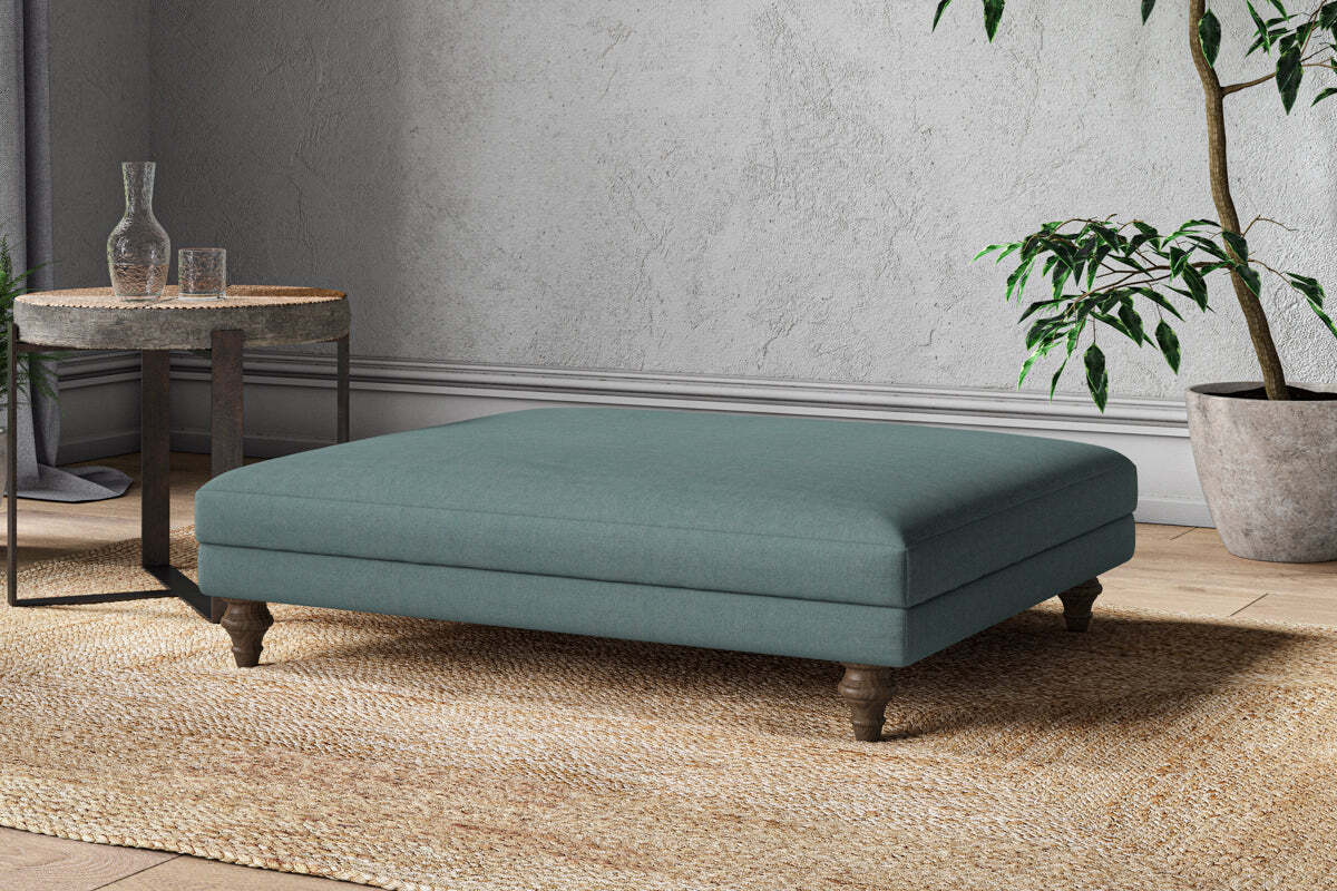 Marri Grand Footstool - Recycled Cotton Airforce - Image 2