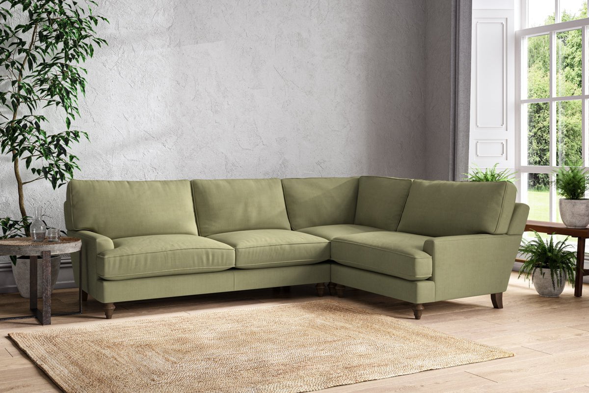 Marri Grand Right Hand Corner Sofa - Brera Linen Sage - Image 2