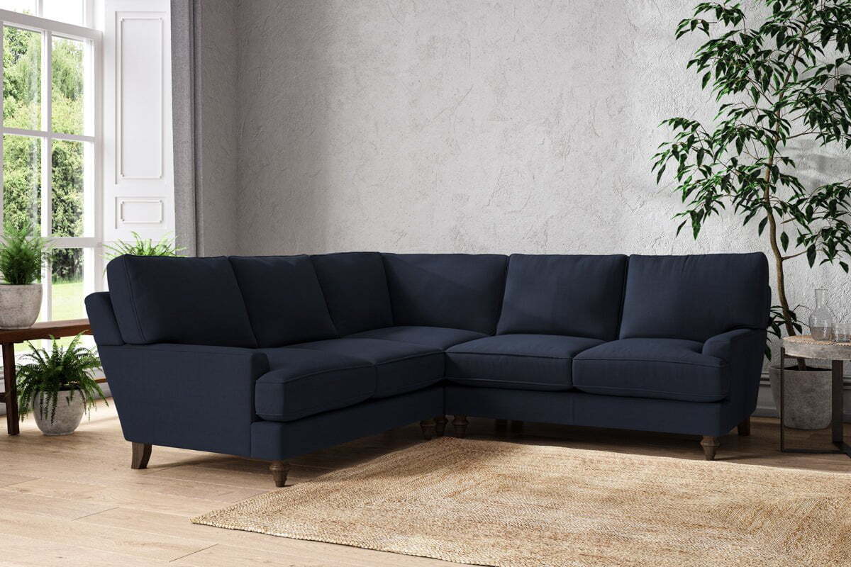 Marri Large Corner Sofa - Brera Linen Indigo - Image 2