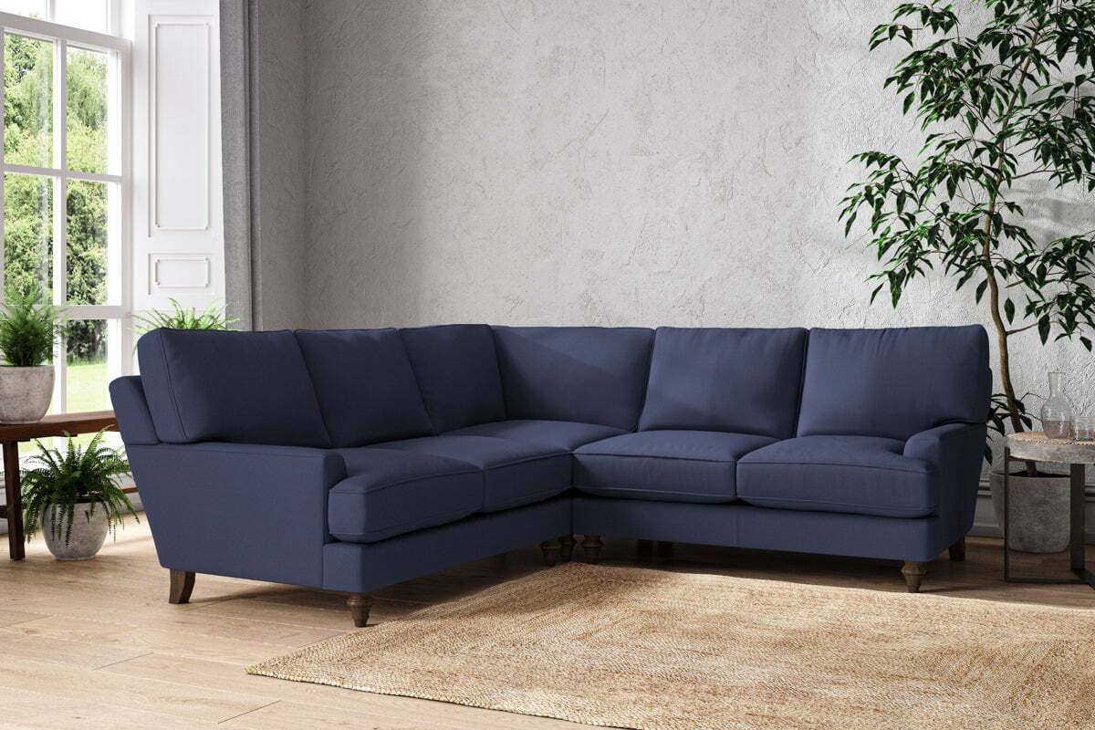Marri Large Corner Sofa - Recycled Cotton Navy - Image 2