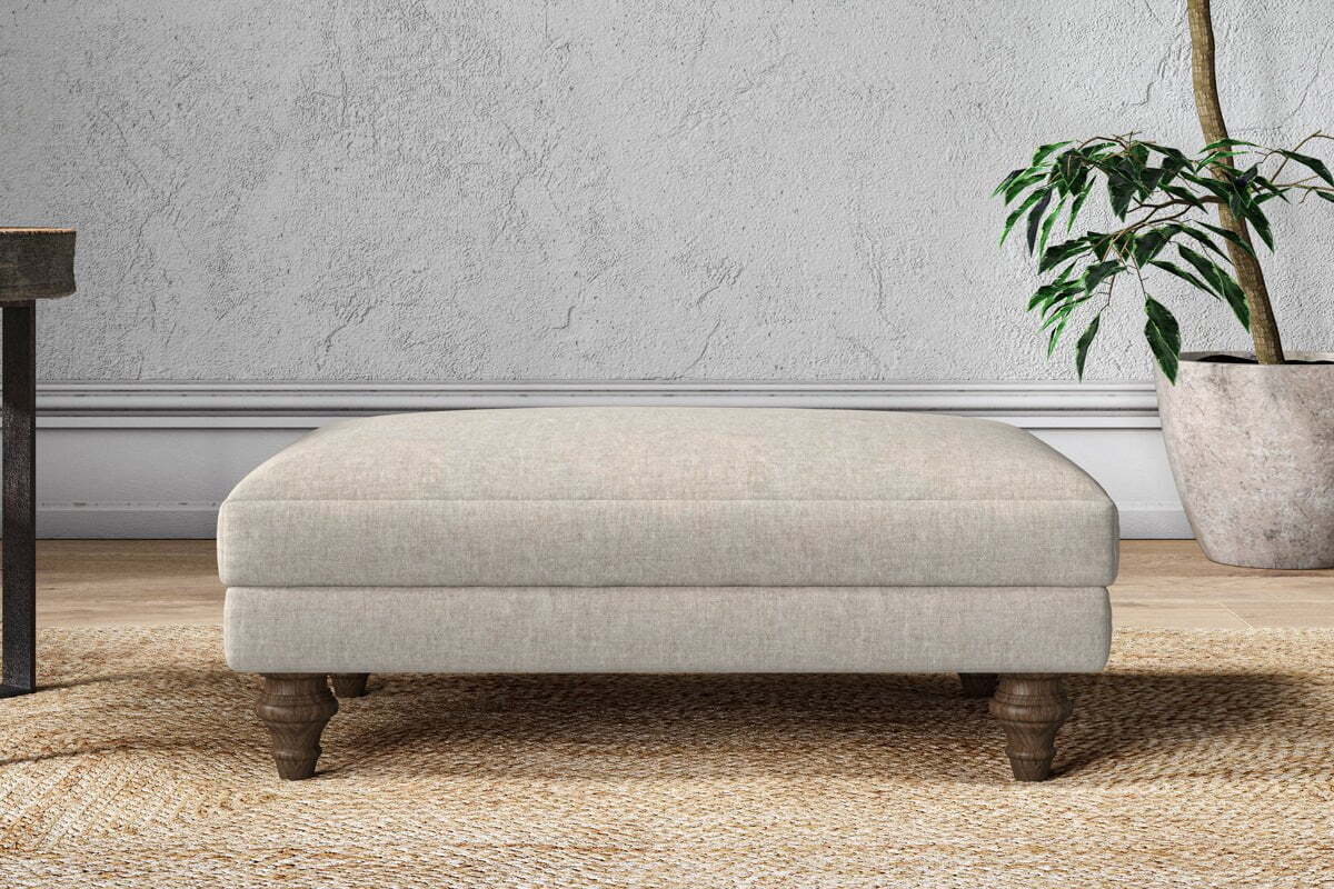 Marri Medium Footstool - Brera Linen Natural - Image 2