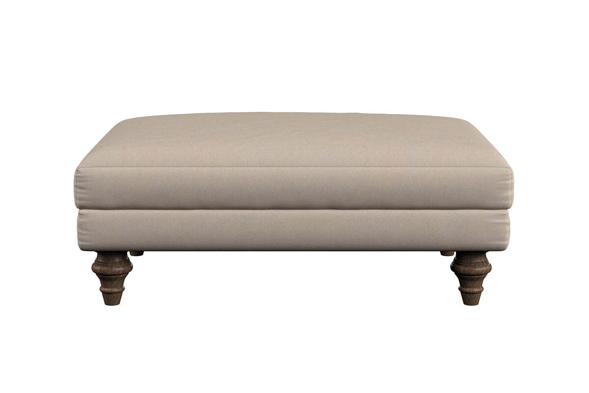 Marri Medium Footstool - Recycled Cotton Stone - Image 3