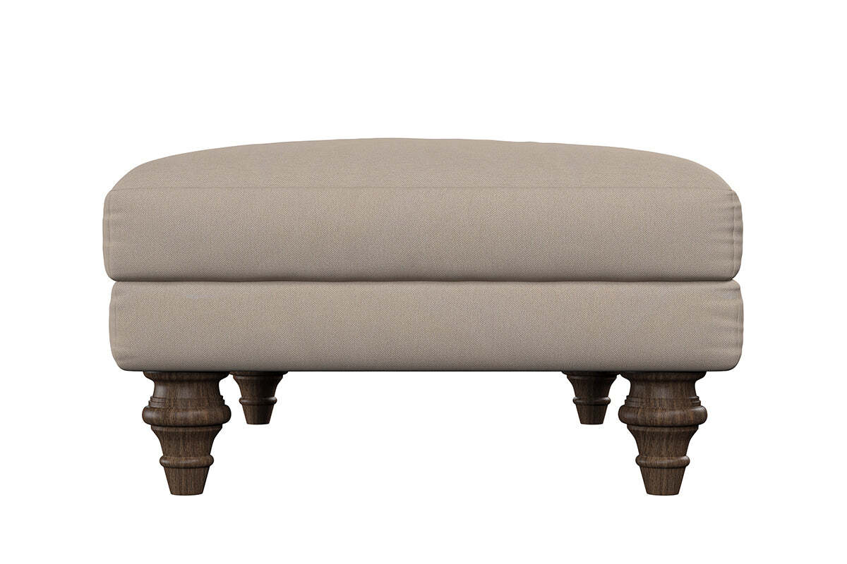 Marri Medium Footstool - Recycled Cotton Stone - Image 4