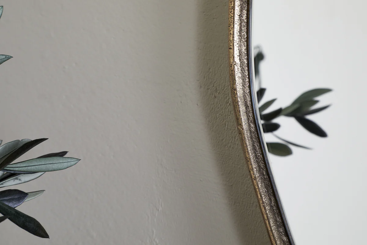 Mchanga Organic Shape Mirror - Antique Brass - Image 3