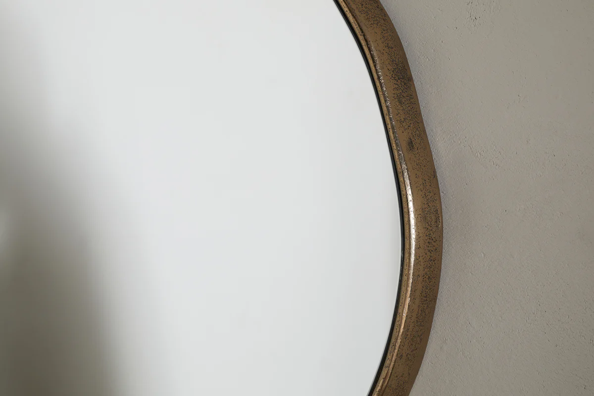 Mchanga Organic Shape Mirror - Antique Brass - Image 4