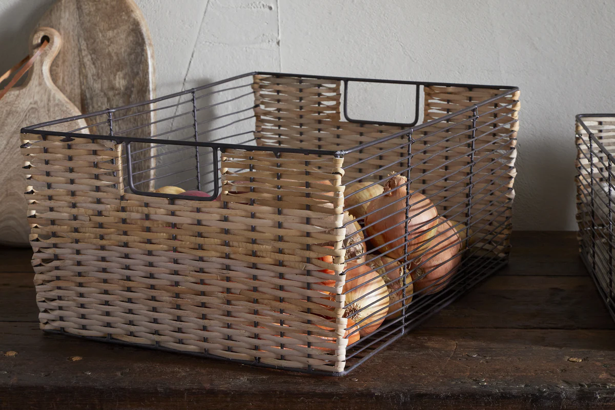 Montali Iron & Rattan Storage Baskets - Natural - Image 4
