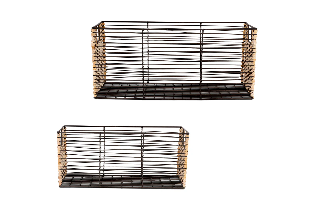 Montali Iron & Rattan Storage Baskets - Natural - Image 6