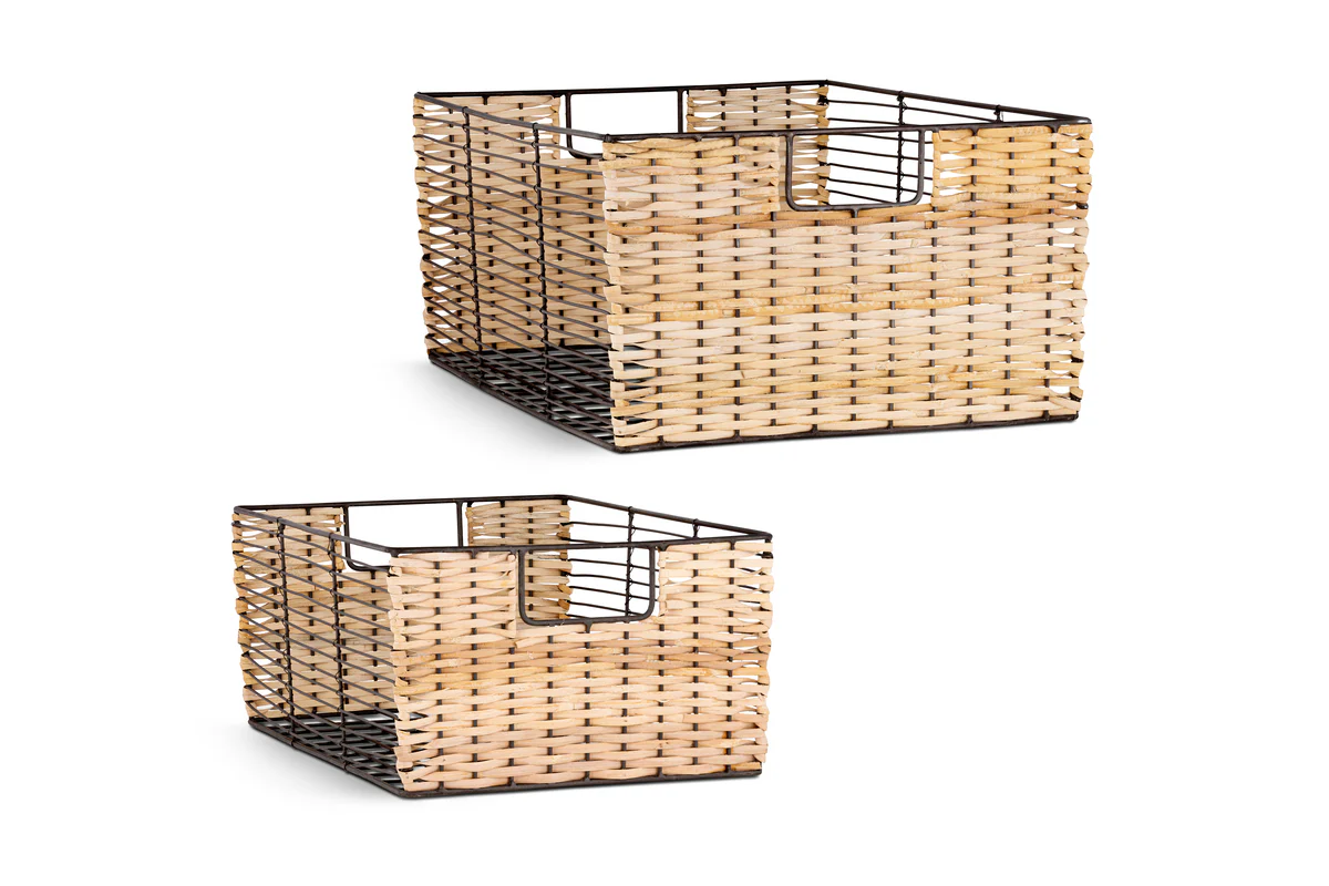 Montali Iron & Rattan Storage Baskets - Natural - Image 7