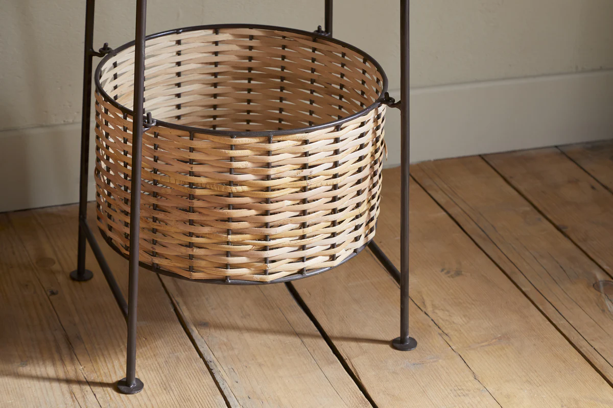Montali Iron & Rattan Three-Tiered Storage Stand - Natural - Image 4