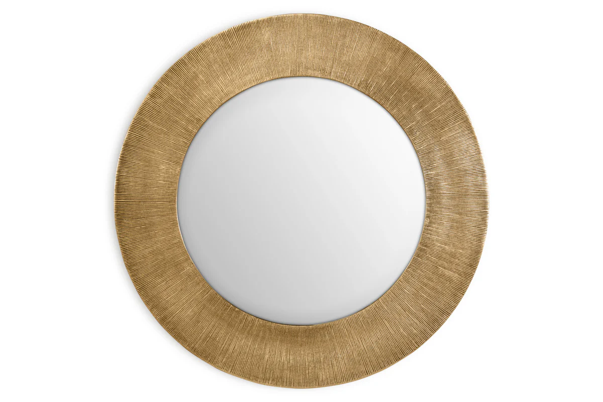 Moto Round Mirror - Antique Brass - Image 4